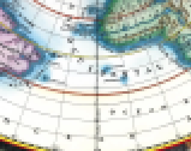 Planisfério Terrestre - Azimutal - Colorido - Foto 1