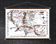 Mapa Senhor dos Anéis - Terra Média - Colorido - Foto Principal