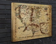 Mapa Senhor dos Anéis - Terra Média - Vintage - Foto Principal